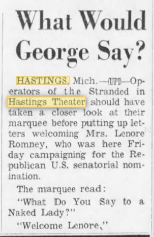 Hastings 4 - Funny Article From 27 Jun 1970